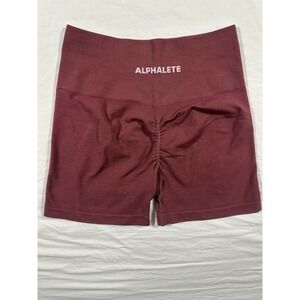 ALPHALETE WOMEN'S AMPLIFY Shorts Burgundy Red- SMALL Workout Gym